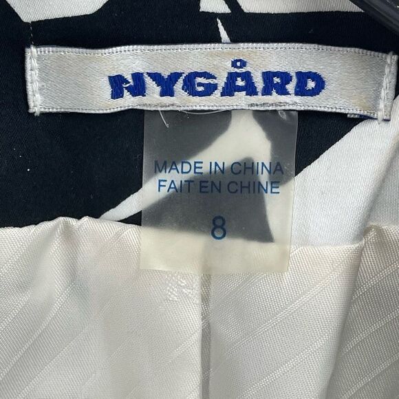 NYGARD Collection Women's Cotton Fully Lined Jacket Blazer Black and White Small - Picture 10 of 12